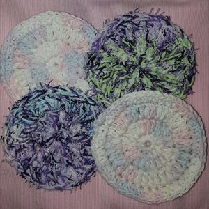 Handmade Crochet Cotton Face Scrubbies